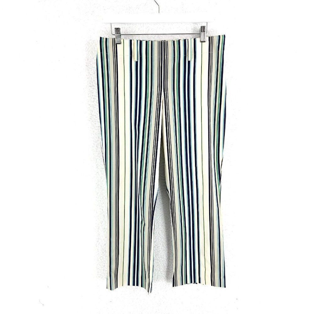 Express Stretch Cream Multi-Colored Mid Rise Dress Pants Size 9/10 32/26